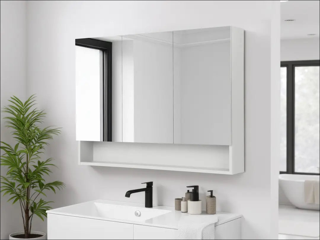 Sieninė veidrodinė vonios spintelė KI1802 - €120 Save 50% 100-200, __label:Pristatymas 1-2 d.d., color-balta,