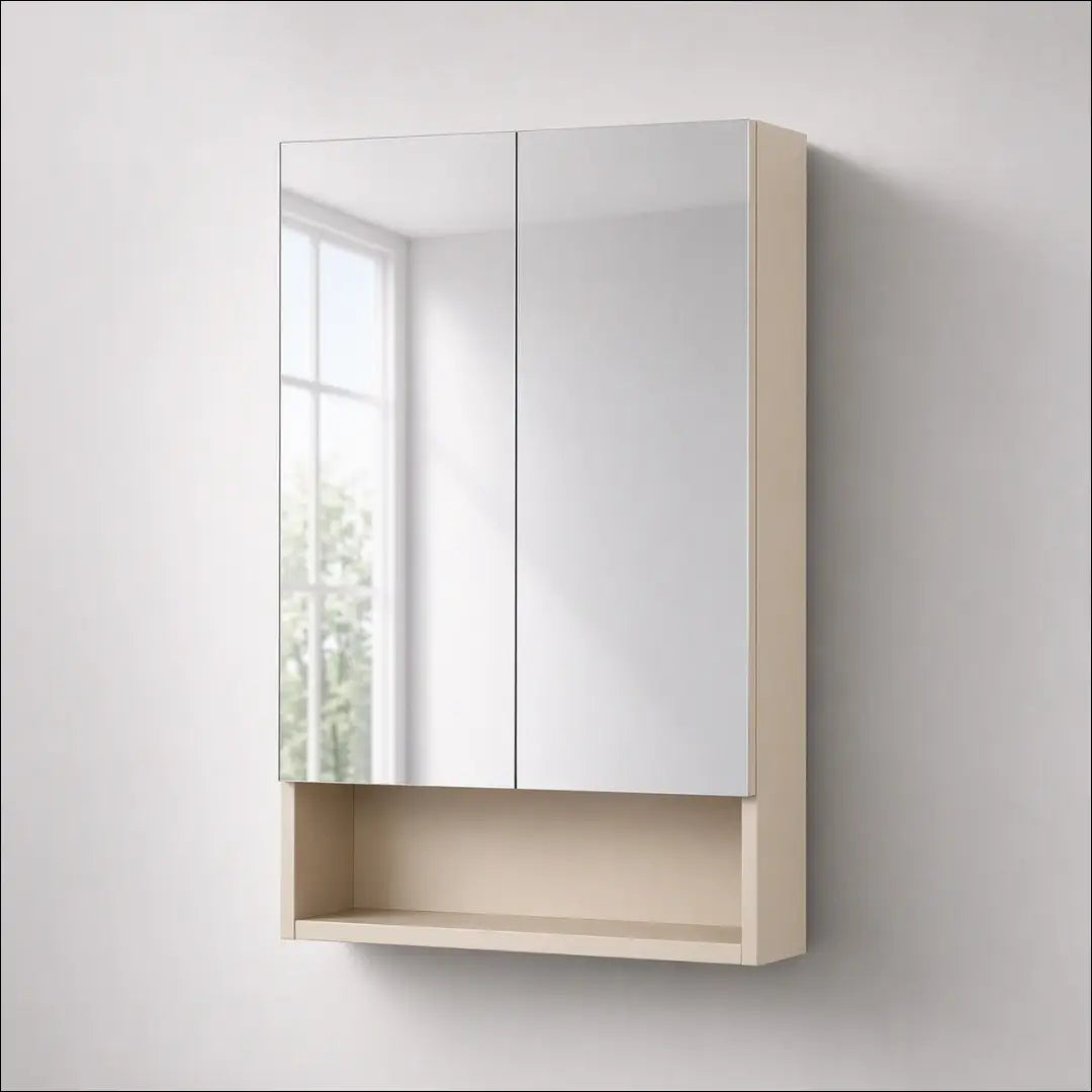 Sieninė veidrodinė vonios spintelė KI1811 - €90 Save 50% 50-100, __label:Pristatymas 1-2 d.d., color-smelio,
