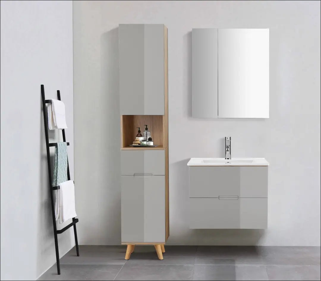 Sieninė vonios spintelė KI1519 - €30 Save 75% 25-50, __label:Pristatymas 1-2 d.d., color-ruda, material-mdf,