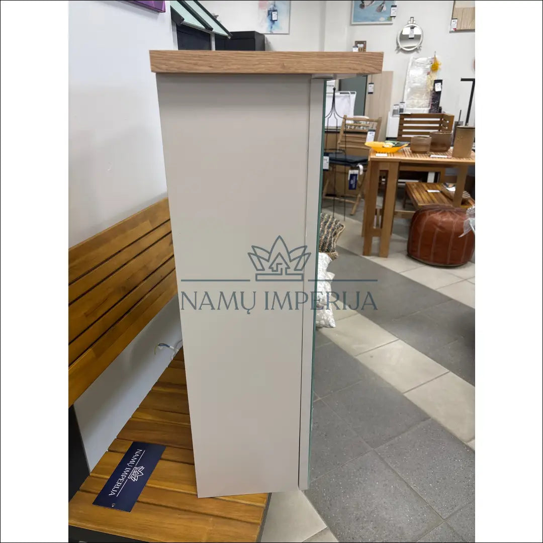 Sieninė vonios spintelė su apšvietimu KI1218 - €76 Save 50% 50-100, __label:Pristatymas 1-2 d.d., color-kremas,