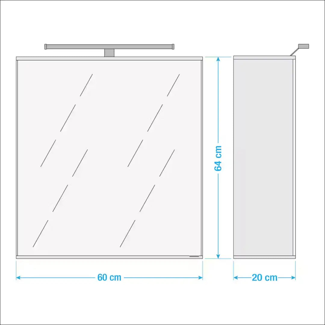 Sieninė vonios spintelė su apšvietimu KI1317 - €65 Save 50% 50-100, __label:Pristatymas 1-2 d.d., color-ruda,