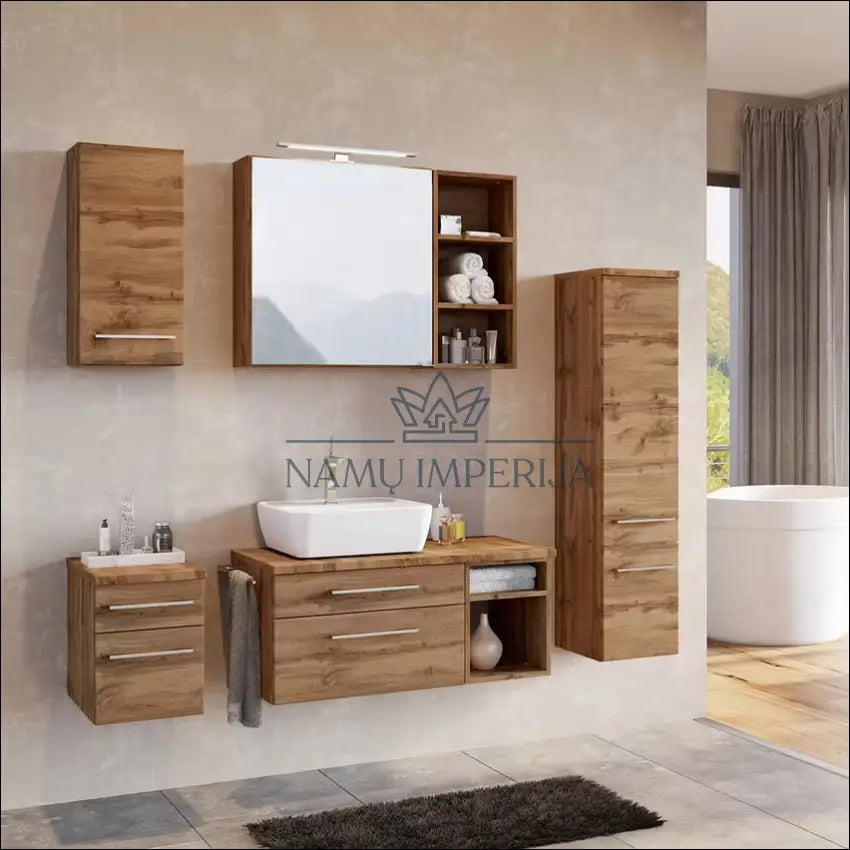 Sieninė vonios spintelė su apšvietimu KI1317 €65 Save 50% 50 100, __label:Pristatymas 1 2 d.d., color ruda, material