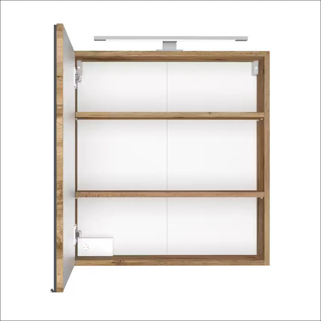 Sieninė vonios spintelė su apšvietimu KI1317 - €65 Save 50% 50-100, __label:Pristatymas 1-2 d.d., color-ruda,