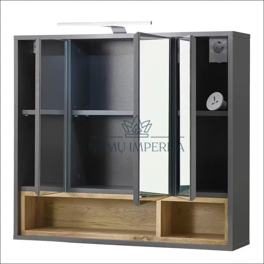 Sieninė vonios spintelė su apšvietimu KI1318 €75 Save 50% 50 100, __label:Pristatymas 1 2 d.d., color pilka, ruda,