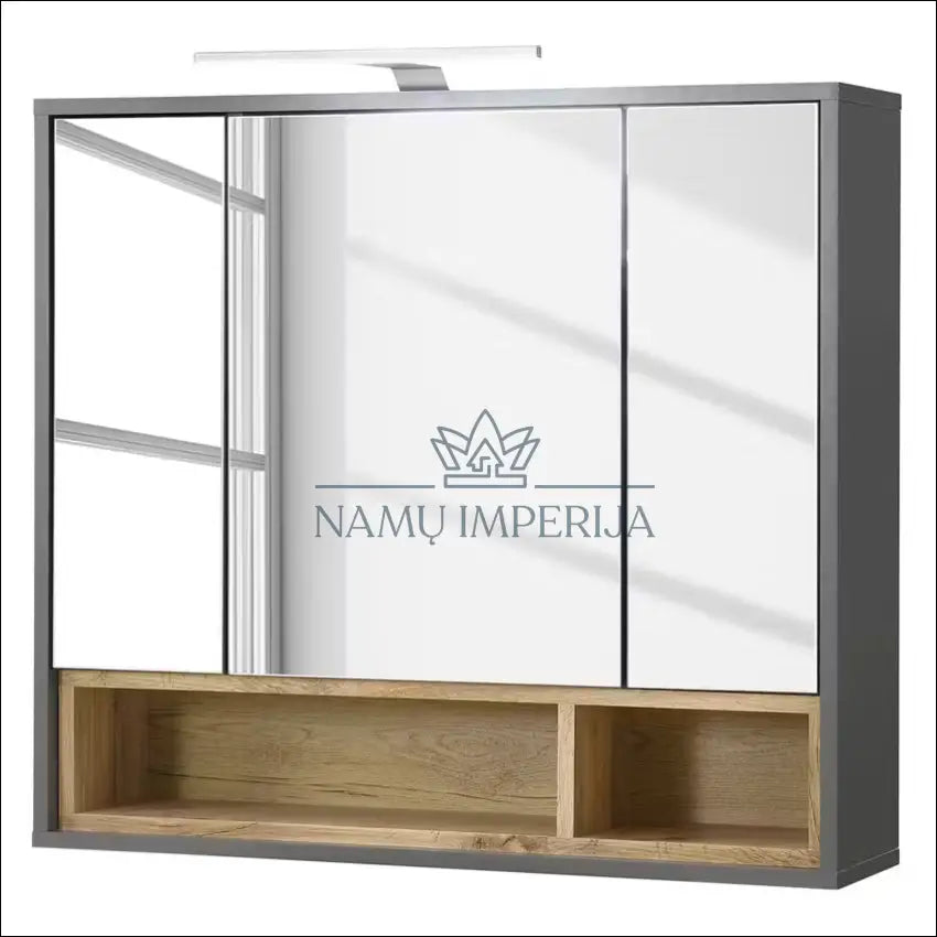 Sieninė vonios spintelė su apšvietimu KI1318 €75 Save 50% 50 100, __label:Pristatymas 1 2 d.d., color pilka, ruda,
