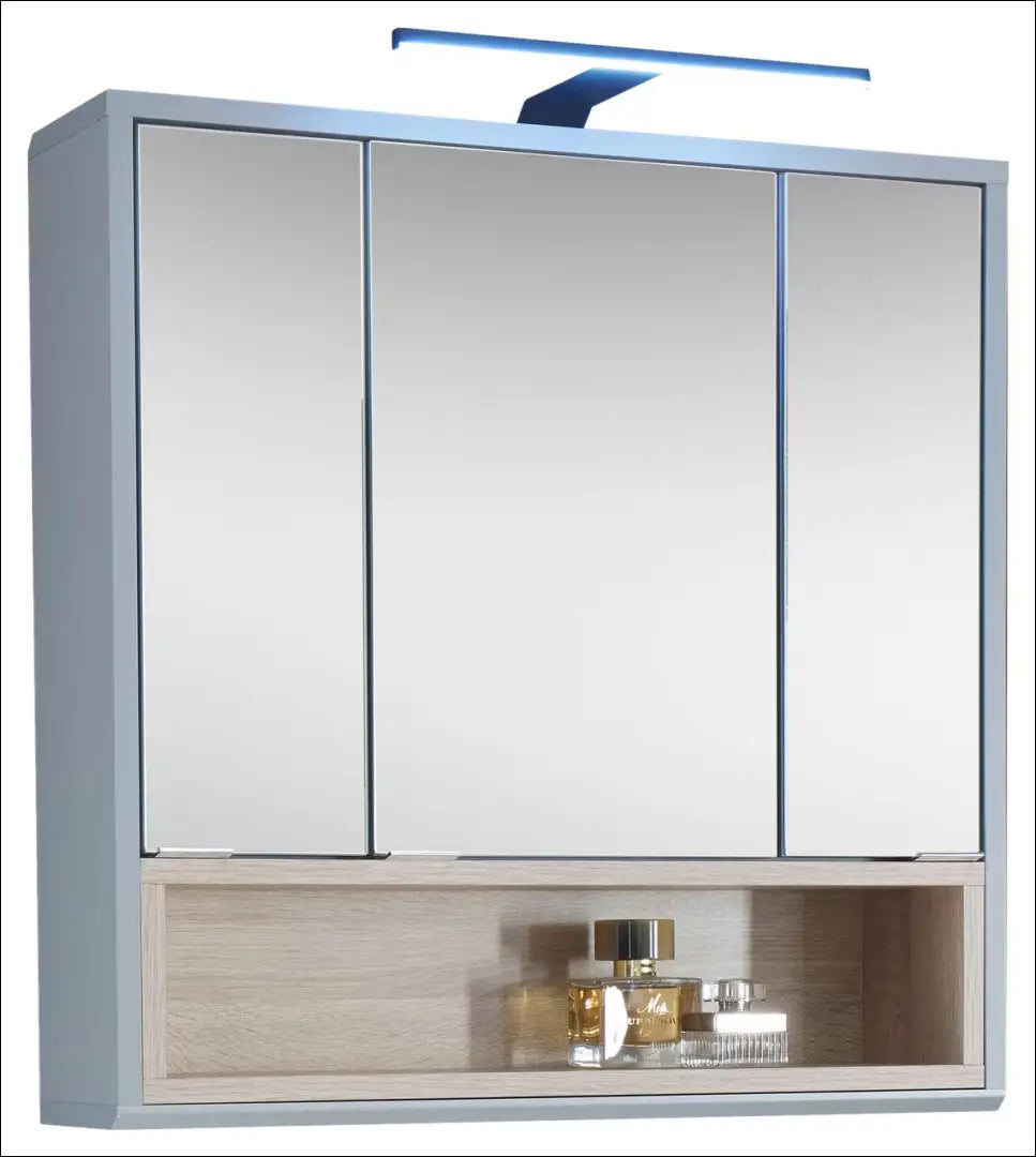 Sieninė vonios spintelė su apšvietimu KI1897 - €94 Save 50% 50-100, __label:Pristatymas 1-2 d.d., color-pilka,