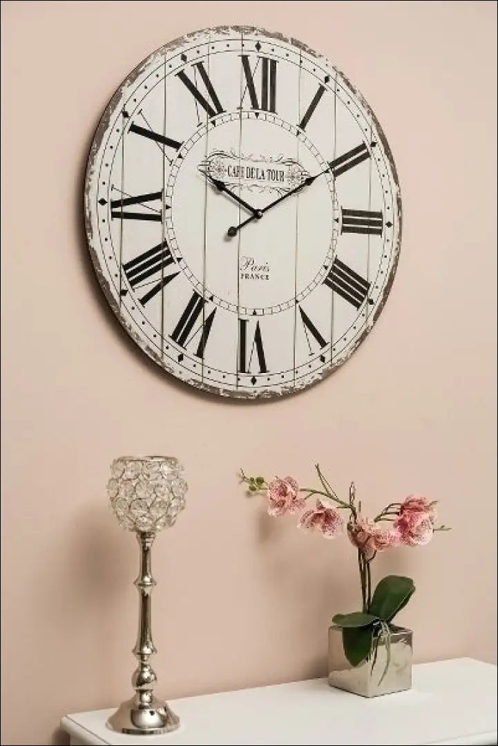 Sieninis laikrodis (60cm) DI12521 - €48 Save 50% 25-50, __label:Pristatymas 1-2 d.d., color-balta, color-juoda,