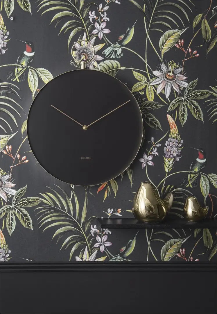 Sieninis laikrodis DI10849 - €39 Save 50% 25-50, __label:Pristatymas 1-2 d.d., color-auksine, color-juoda, interjeras