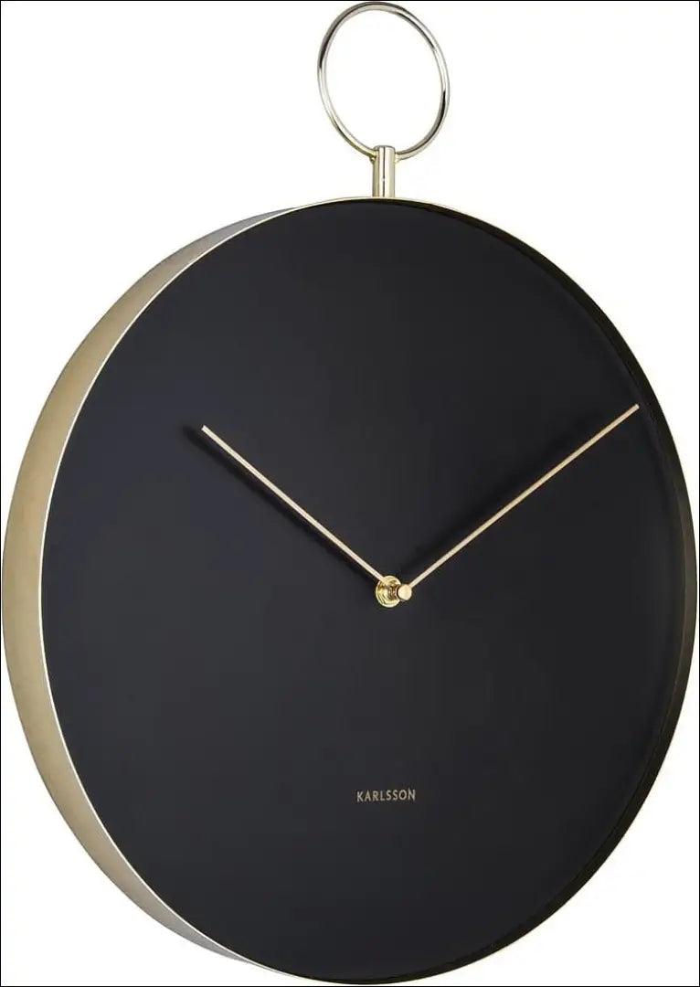 Sieninis laikrodis DI10849 - €39 Save 50% 25-50, __label:Pristatymas 1-2 d.d., color-auksine, color-juoda, interjeras