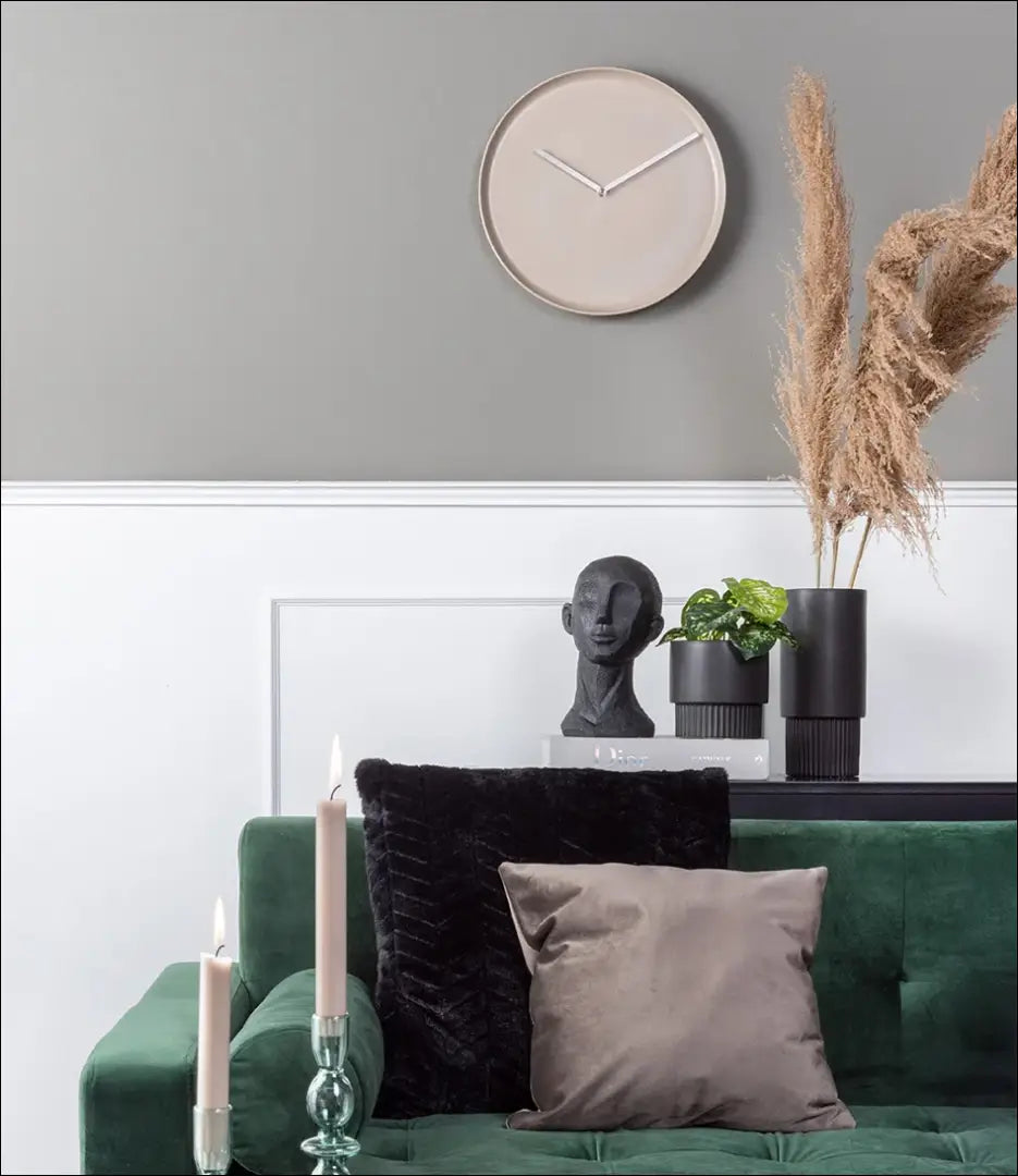 Sieninis laikrodis DI10884 - €32 Save 50% 25-50, __label:Pristatymas 1-2 d.d., color-pilka, interjeras, laikrodziai €25