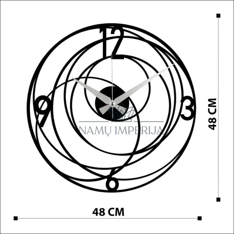 Sieninis laikrodis DI2935 - €37 Save 65% 25-50, __label:Pristatymas 1-2 d.d., color-juoda, interjeras, laikrodziai