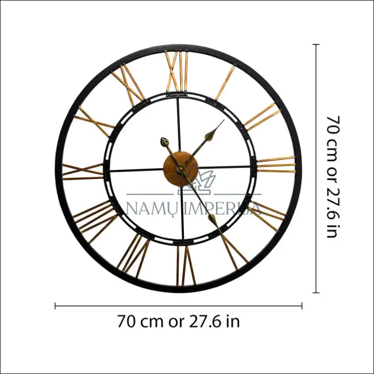 Sieninis laikrodis DI2939 - €56 Save 65% 50-100, __label:Pristatymas 1-2 d.d., color-auksine, color-juoda, interjeras