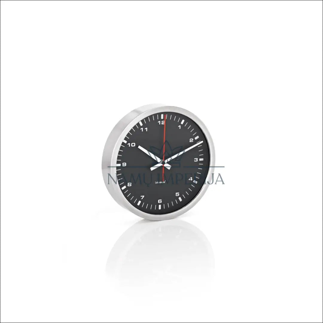Sieninis laikrodis DI6837 - €46 Save 50% 25-50, color-juoda, color-sidabrine, interjeras, laikrodziai Sidabrinė