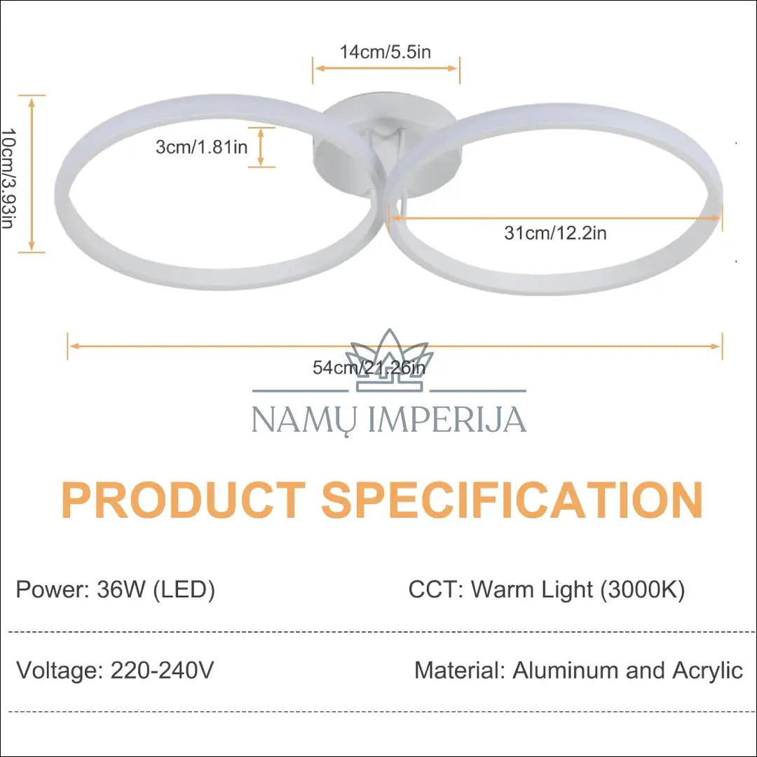 Sieninis LED šviestuvas DA0059 - €25 Save 50% 25-50, __label:Pristatymas 1-2 d.d., lubiniai-sviestuvai, sviestuvai