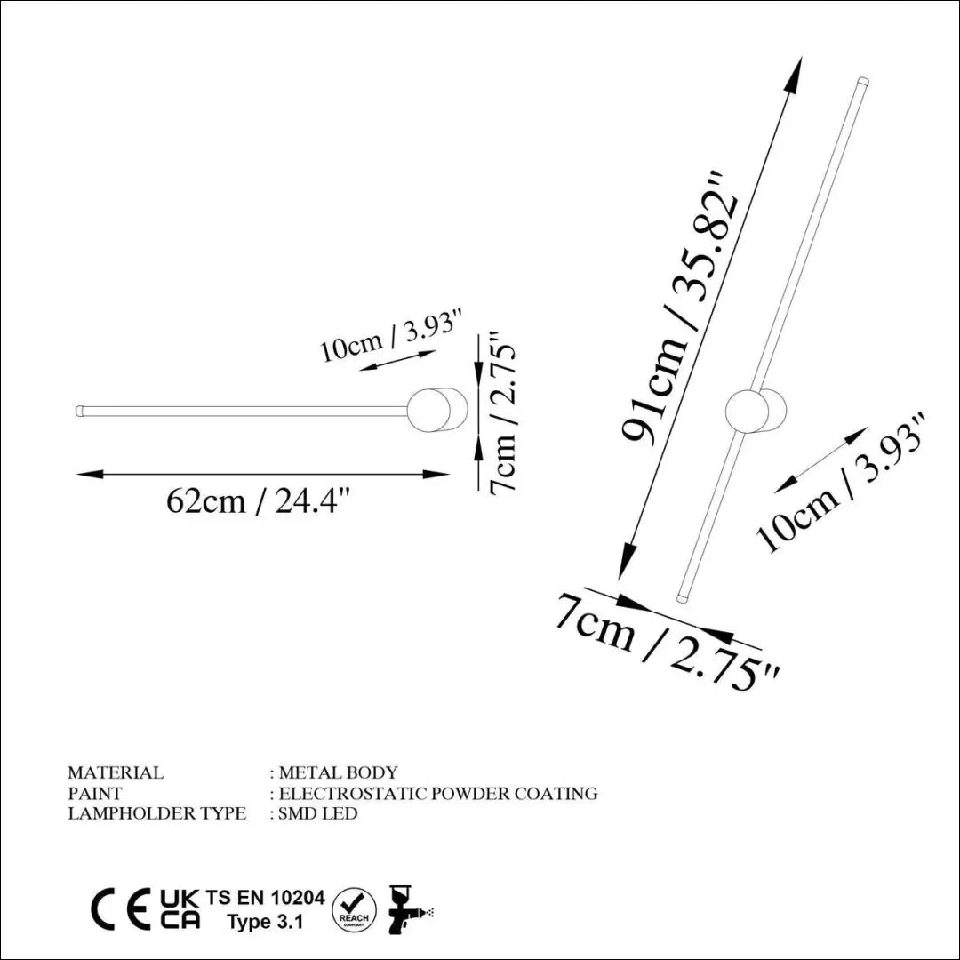 Sieninis LED šviestuvas DI10745 - €67 Save 50% 50-100, __label:Pristatymas 1-2 d.d., color-balta, interjeras,