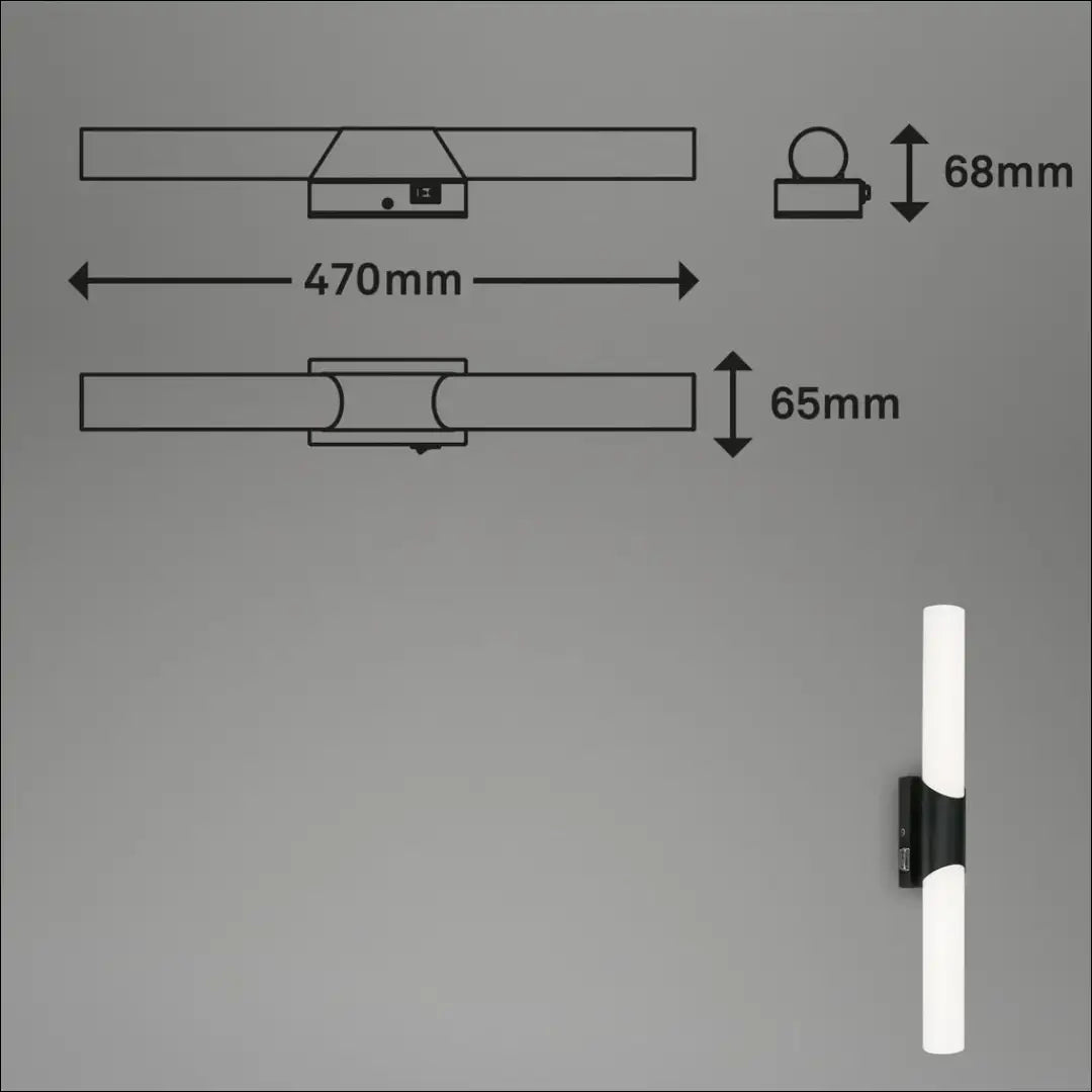 Sieninis LED šviestuvas DI12384 - €20 Save 50% __label:Pristatymas 1-2 d.d., color-balta, color-juoda, interjeras,