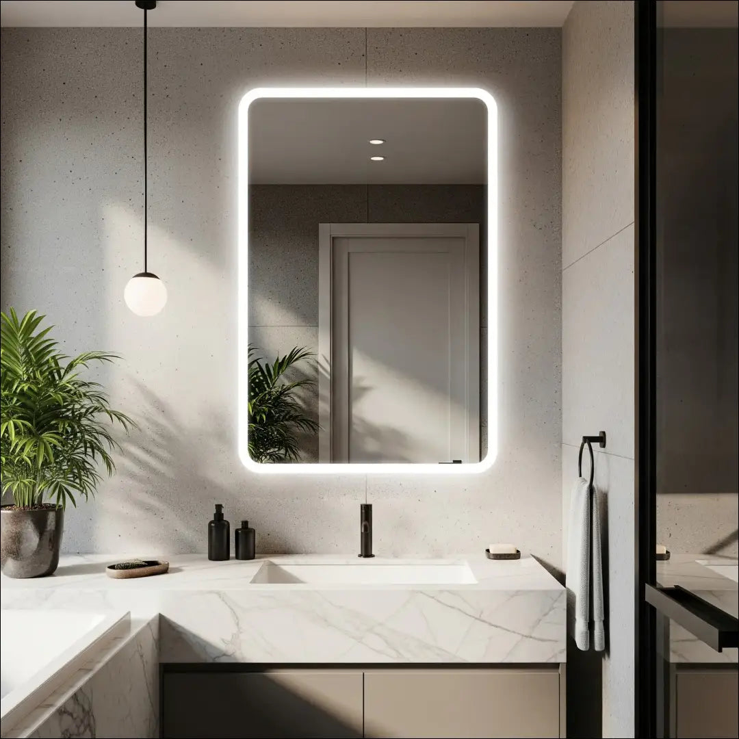 Sieninis LED veidrodis DI10693 - €89 Save 50% 50-100, __label:Pristatymas 1-2 d.d., color-sidabrine, interjeras,