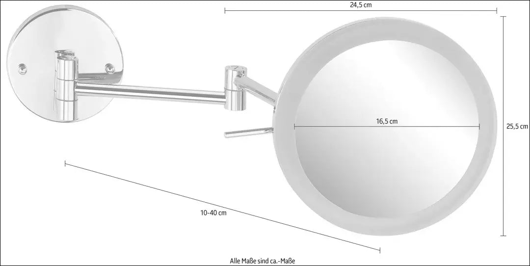 Sieninis LED veidrodis DI12528 - €82 Save 50% 50-100, __label:Pristatymas 1-2 d.d., color-sidabrine, interjeras,