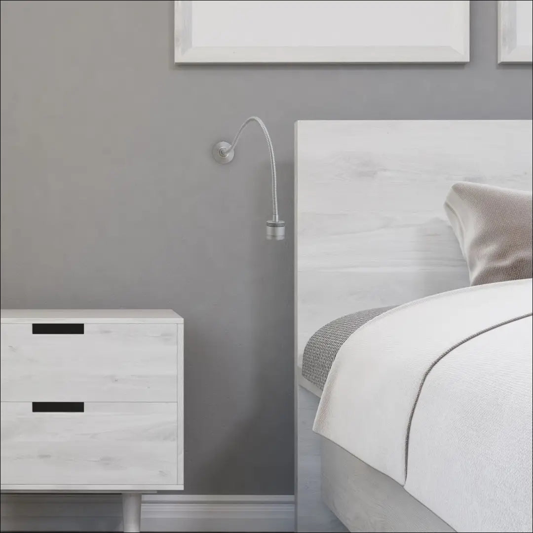 Sieninis skaitymo LED šviestuvas DI11185 - €57 Save 50% 50-100, __label:Pristatymas 1-2 d.d., color-pilka, interjeras,