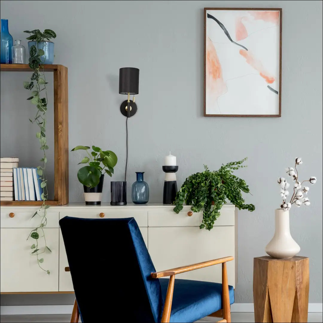 Sieninis šviestuvas DI12273 - €32 Save 50% 25-50, __label:Pristatymas 1-2 d.d., color-auksine, color-juoda, interjeras