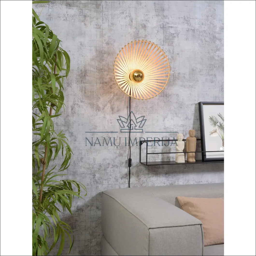 Sieninis šviestuvas DI2306 - €48 Save 60% 25-50, color-juoda, color-ruda, color-smelio, interjeras Bambukas | Namų