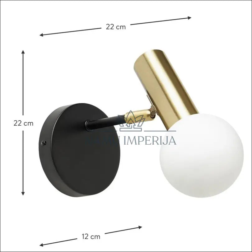 Sieninis šviestuvas DI9880 €22 Save 55% __label:Pristatymas 1 2 d.d., color auksine, balta, juoda, interjeras Iki €25