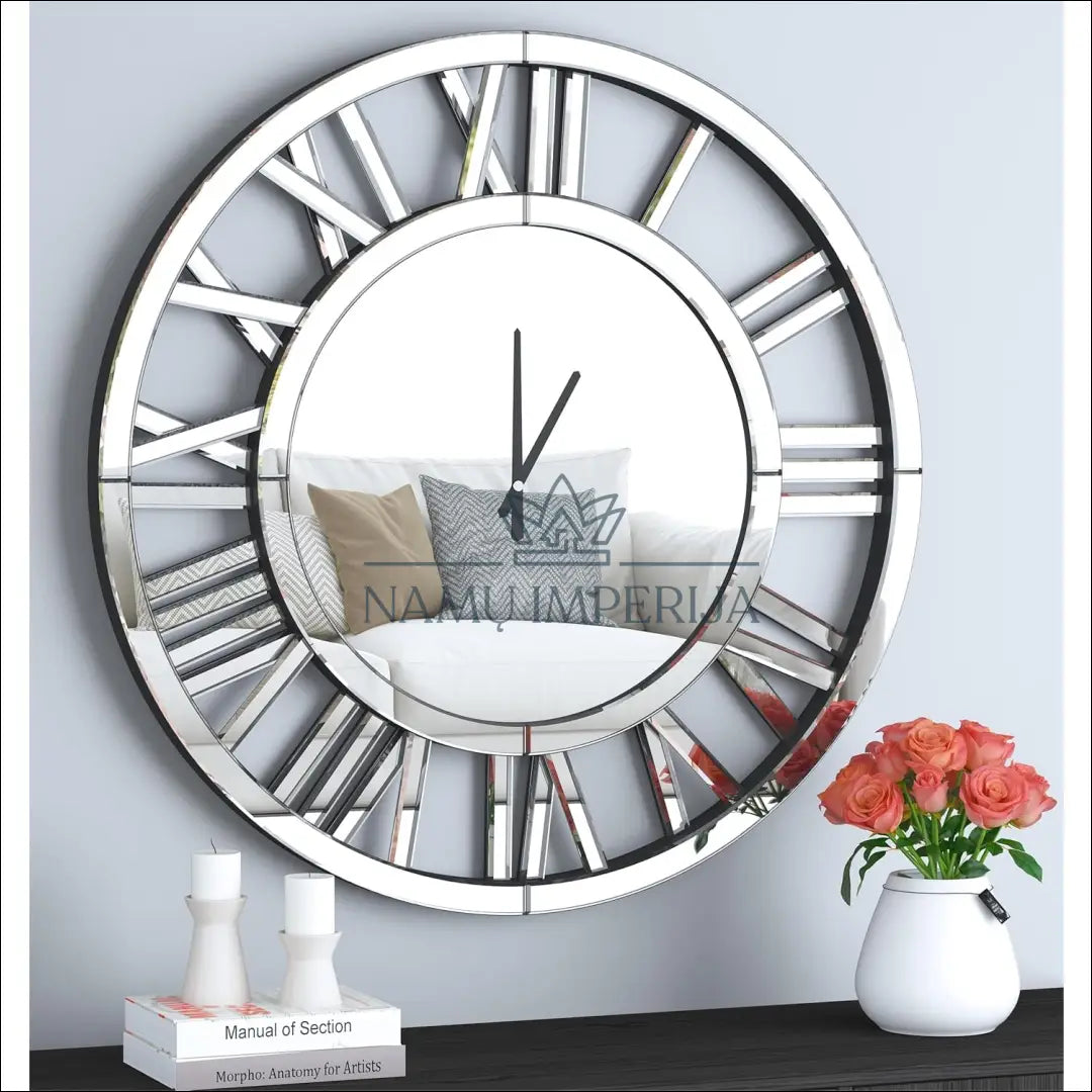 Sieninis veidrodinis laikrodis DI10089 - €73 Save 50% 50-100, __label:Pristatymas 1-2 d.d., color-sidabrine,
