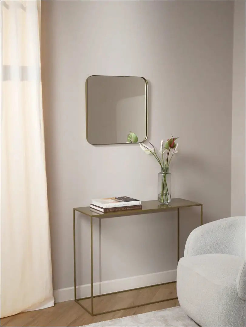 Sieninis veidrodis (55cm) DI6071 - €36 Save 60% 25-50, __label:Pristatymas 1-2 d.d., color-auksine, interjeras,