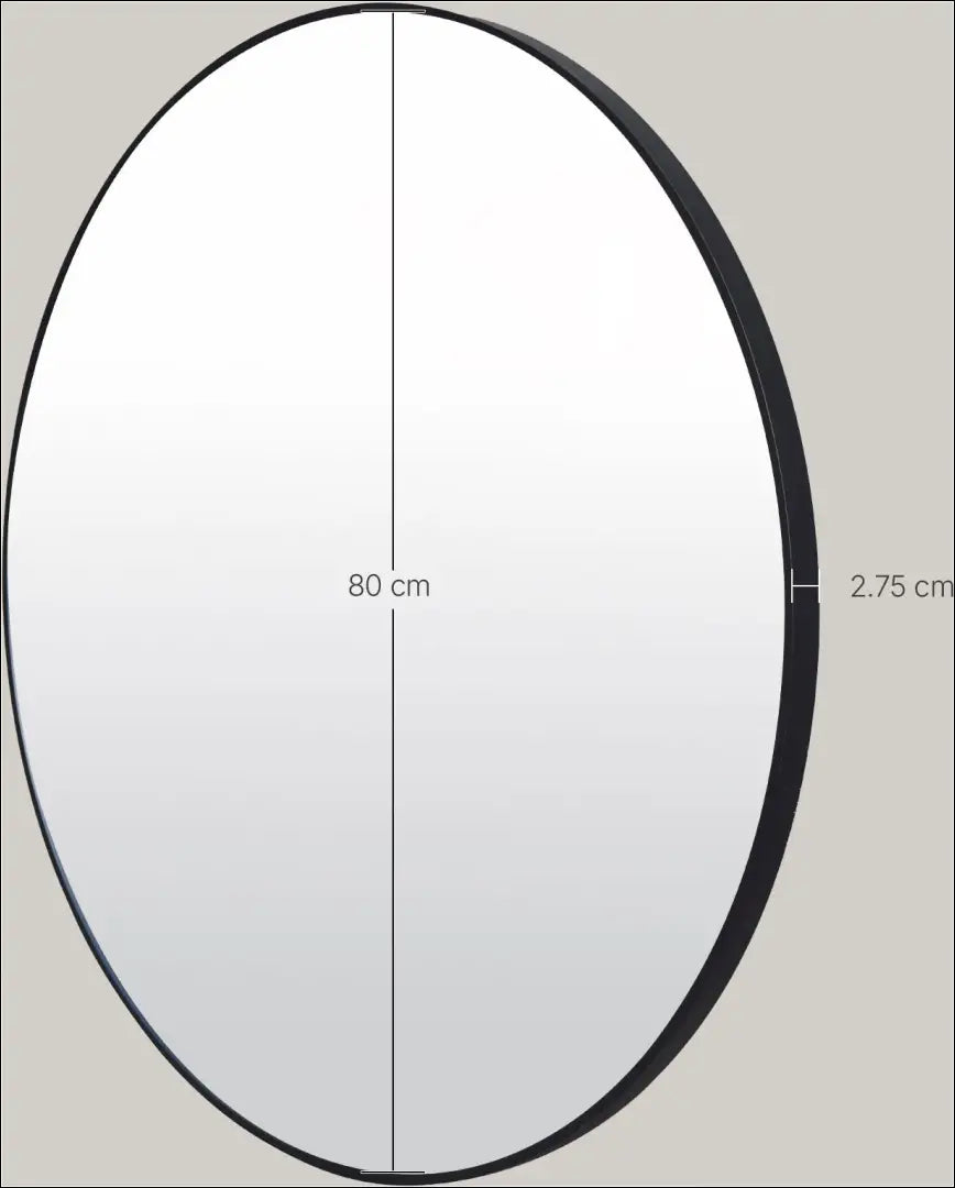Sieninis veidrodis (80cm) DI12379 - €75 Save 50% 50-100, __label:Pristatymas 1-2 d.d., color-juoda, interjeras,