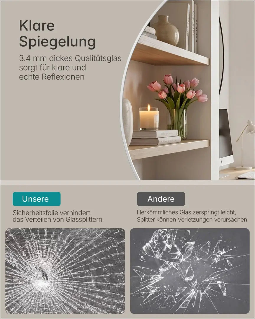 Sieninis veidrodis (80cm) DI12410 - €80 Save 50% 50-100, __label:Pristatymas 1-2 d.d., color-sidabrine, interjeras,