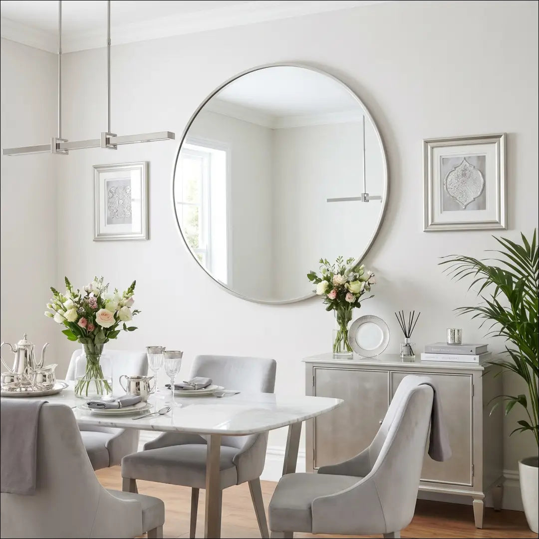 Sieninis veidrodis (80cm) DI12410 - €80 Save 50% 50-100, __label:Pristatymas 1-2 d.d., color-sidabrine, interjeras,