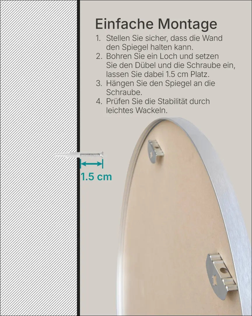 Sieninis veidrodis (80cm) DI12410 - €80 Save 50% 50-100, __label:Pristatymas 1-2 d.d., color-sidabrine, interjeras,