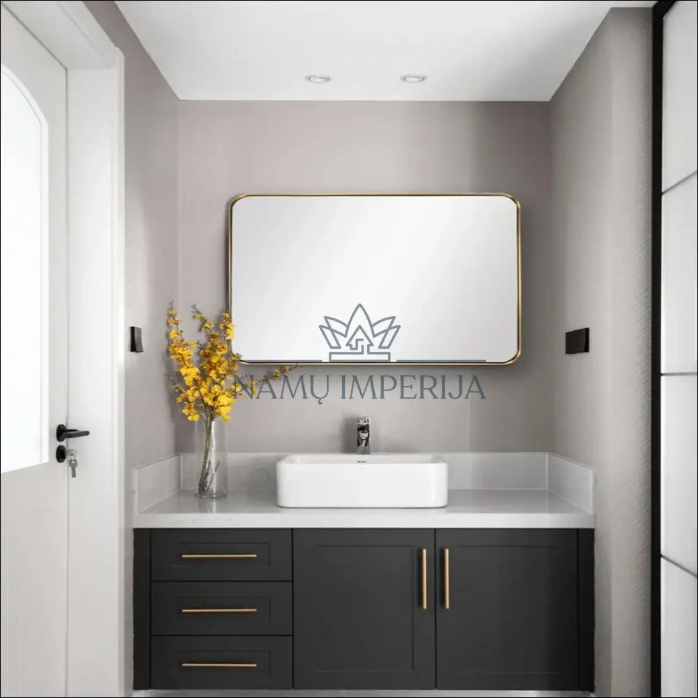 Sieninis veidrodis DI10070 - €64 Save 50% 50-100, __label:Pristatymas 1-2 d.d., color-auksine, interjeras,