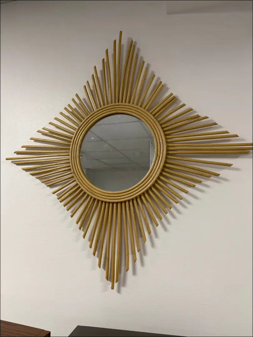 Sieninis veidrodis DI10731 - €24 Save 50% __label:Pristatymas 1-2 d.d., color-ruda, interjeras, material-bambukas,