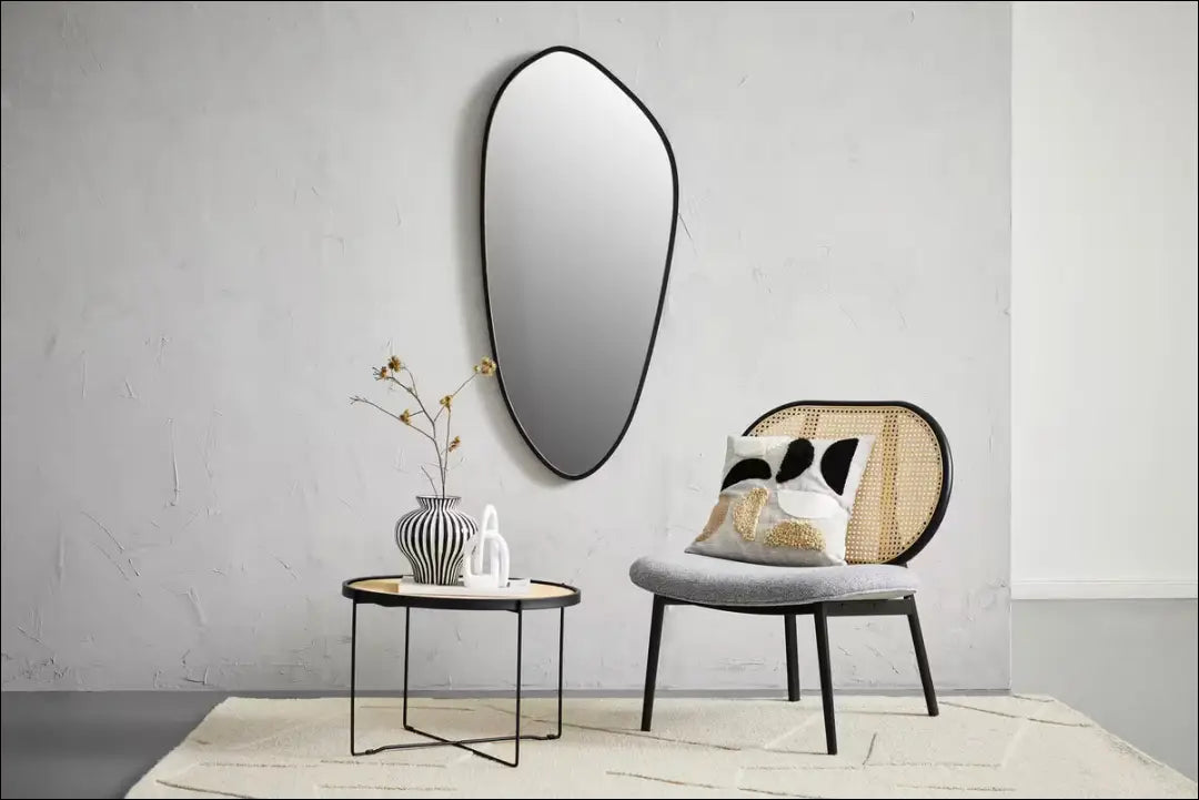 Sieninis veidrodis DI11518 - €56 Save 50% 50-100, __label:Pristatymas 1-2 d.d., color-juoda, interjeras, material-mdf
