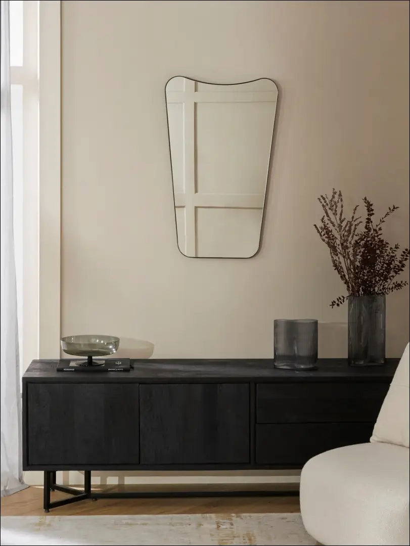 Sieninis veidrodis DI11846 - €100 Save 50% 100-200, __label:Pristatymas 1-2 d.d., color-juoda, interjeras,