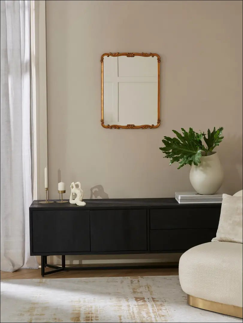 Sieninis veidrodis DI4078 - €54 Save 70% 50-100, __label:Pristatymas 1-2 d.d., color-auksine, interjeras, material-mdf