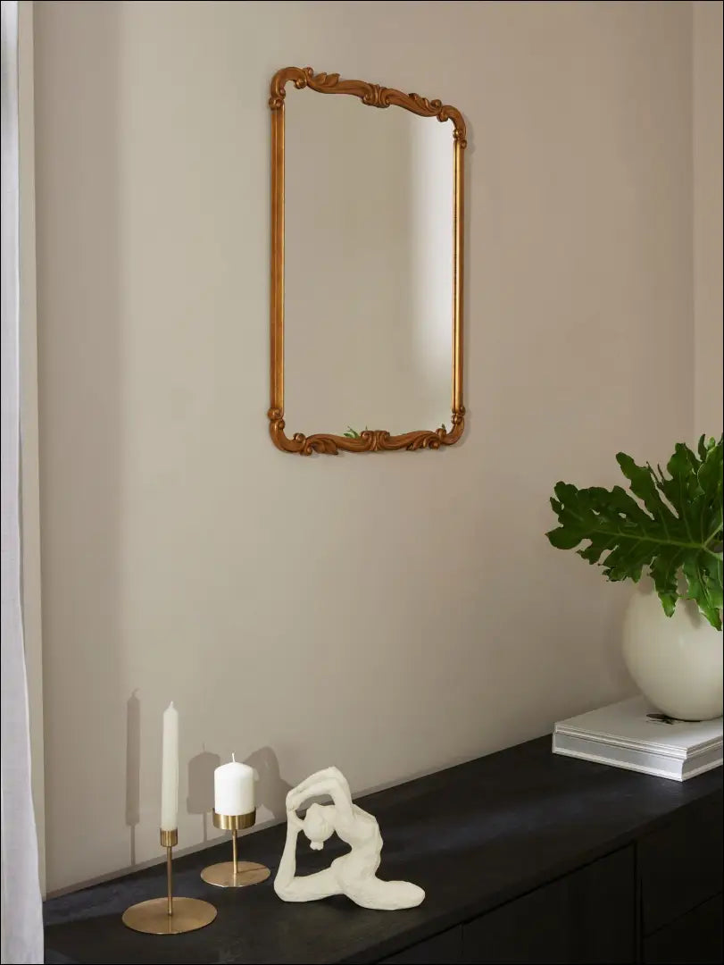 Sieninis veidrodis DI4078 - €54 Save 70% 50-100, __label:Pristatymas 1-2 d.d., color-auksine, interjeras, material-mdf