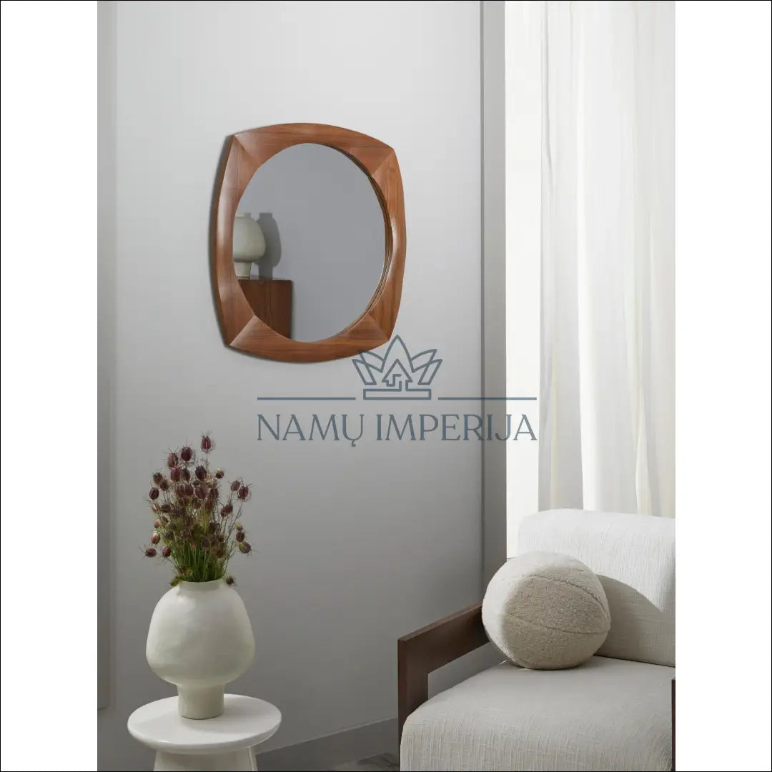 Sieninis veidrodis DI4132 - €64 Save 60% 50-100, color-ruda, interjeras, material-mediena, material-stiklas €50