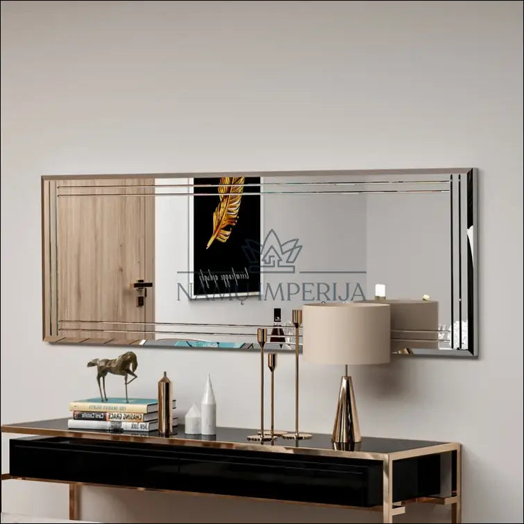 Sieninis veidrodis DI6314 - €80 Save 50% 50-100, color-sidabrine, interjeras, material-mediena, material-stiklas