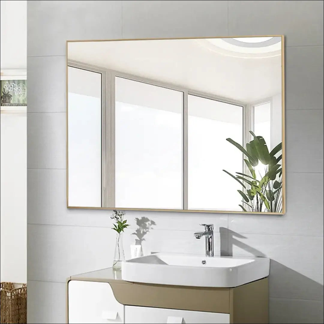 Sieninis veidrodis DI7075 - €38 Save 55% 25-50, __label:Pristatymas 1-2 d.d., color-auksine, interjeras,