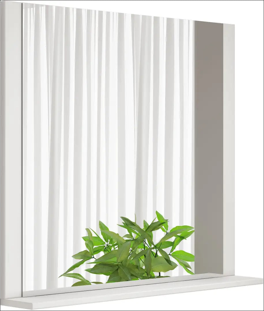 Sieninis veidrodis su lentynėle DI12623 - €33 Save 50% 25-50, __label:Pristatymas 1-2 d.d., color-balta, interjeras,
