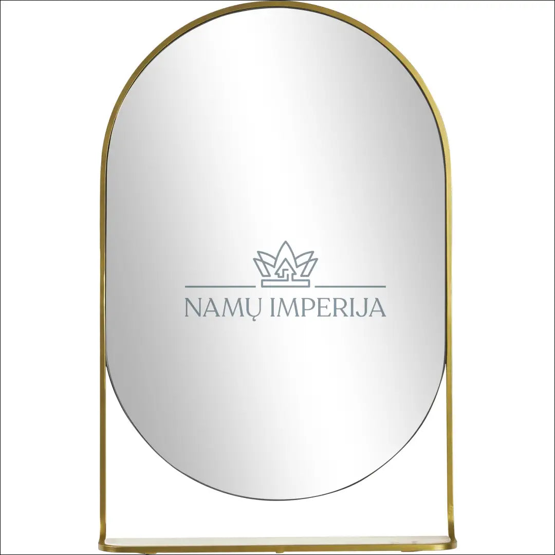 Sieninis veidrodis su marmuro lentynėle DI3258 - €70 Save 65% 50-100, color-auksine, color-balta, material-marmuras,