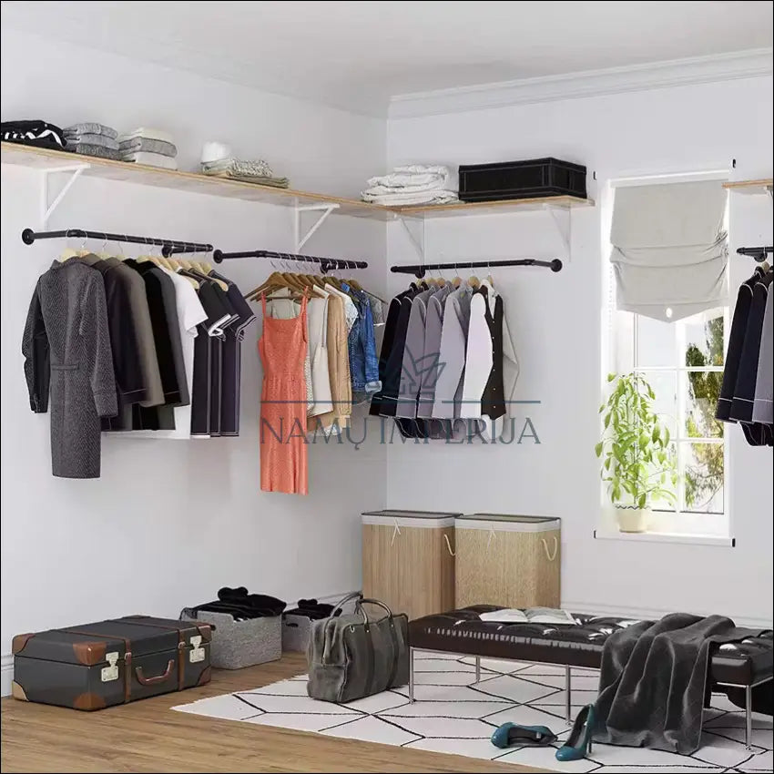 Sieninių kabyklų komplektas (2vnt) KI1314 €19 Save 50% __label:Pristatymas 1 2 d.d., color juoda, drabuziu kabykla,