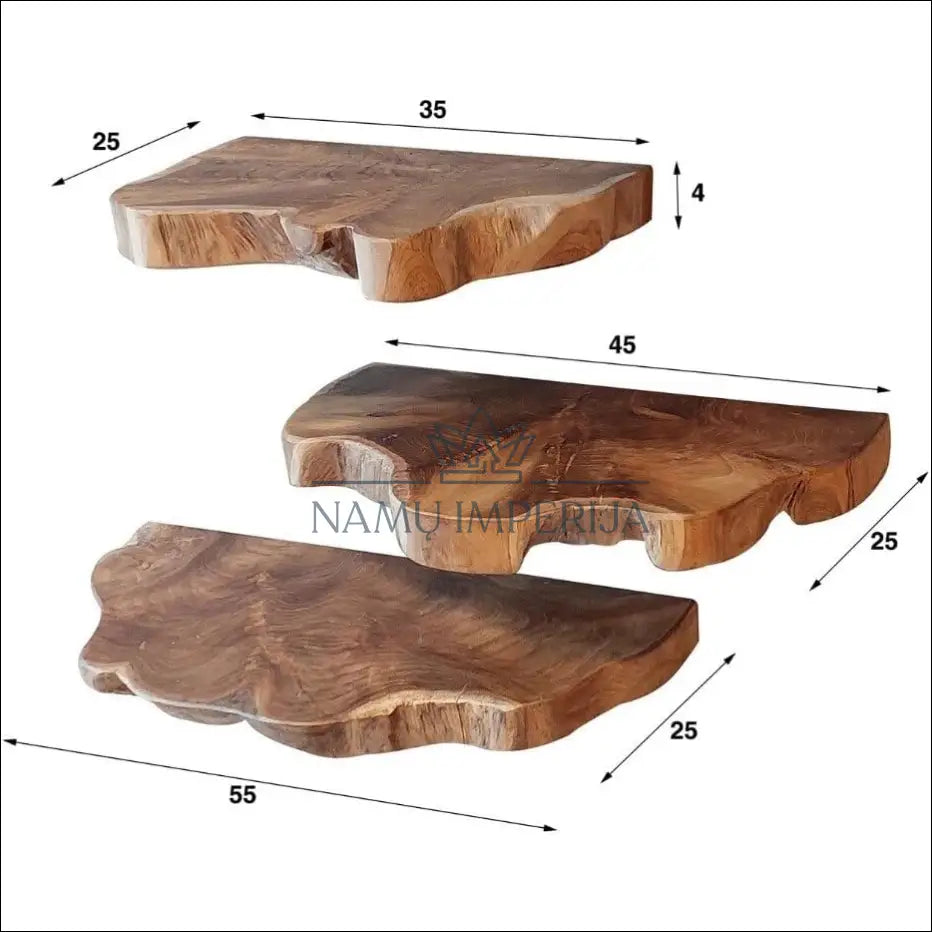 Sieninių lentynų komplektas (3vnt) SI1664 - €62 Save 55% 50-100, __label:Pristatymas 1-2 d.d., biuro-baldai,