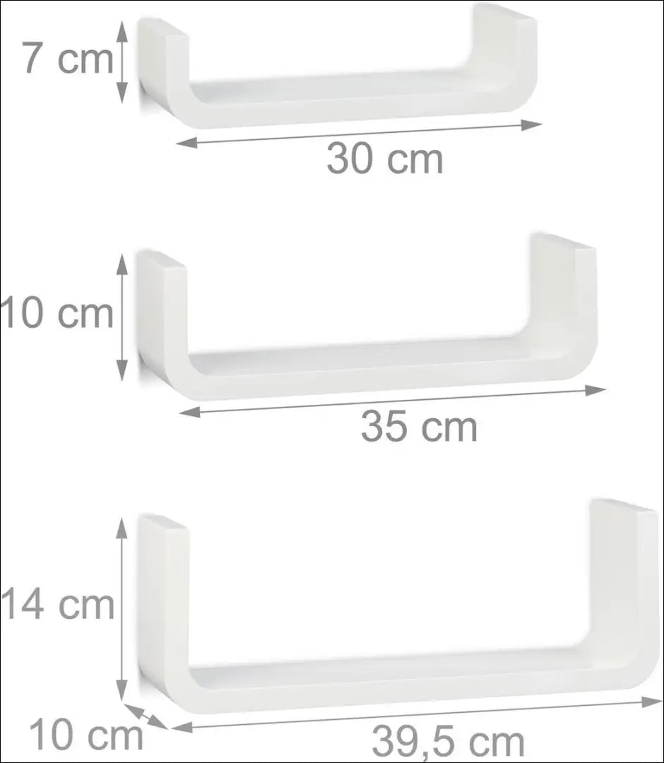 Sieninių lentynų komplektas (3vnt) SI1691 - €16 Save 55% __label:Pristatymas 1-2 d.d., biuro-baldai, biuro-lentynos,