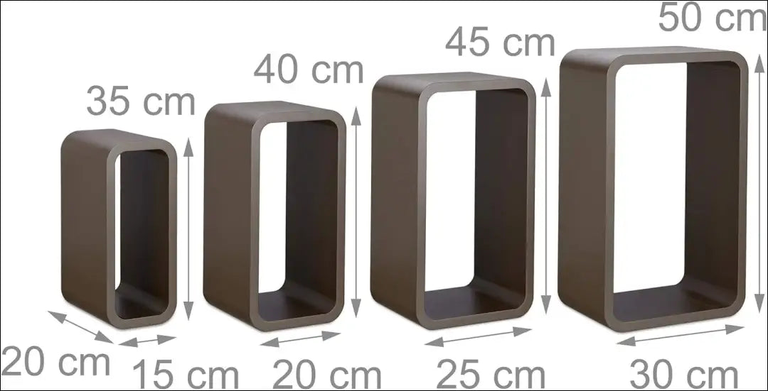 Sieninių lentynų komplektas (4vnt) SI2011 - €29 Save 50% 25-50, __label:Pristatymas 1-2 d.d., biuro-baldai,