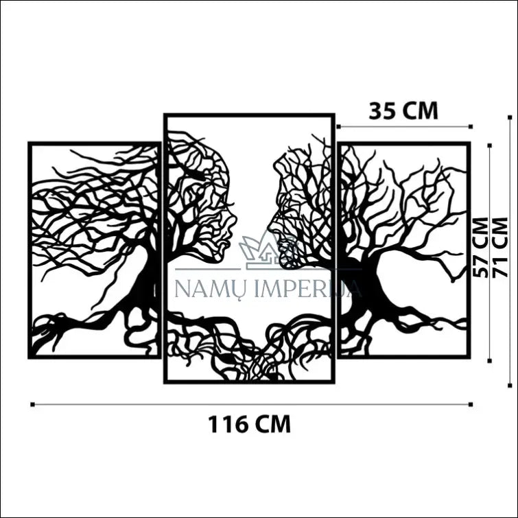 Sienos dekoracija (3 dalys) DI3912 - €43 Save 65% 25-50, __label:Pristatymas 1-2 d.d., color-juoda, interjeras,