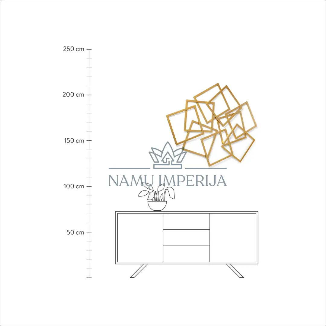 Sienos dekoracija DI2724 - €45 Save 65% 25-50, __label:Pristatymas 1-2 d.d., color-auksine, interjeras,