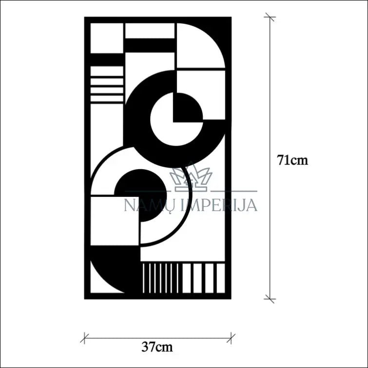 Sienos dekoracija DI7883 - €22 Save 50% __label:Pristatymas 1-2 d.d., color-juoda, interjeras, material-metalas,